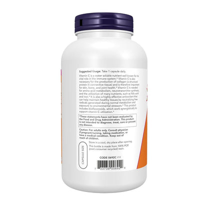 NOW Foods Supplements, Vitamin C-1,000 with 100 mg of Bioflavonoids, Antioxidant Protection*, 250 Veg Capsules