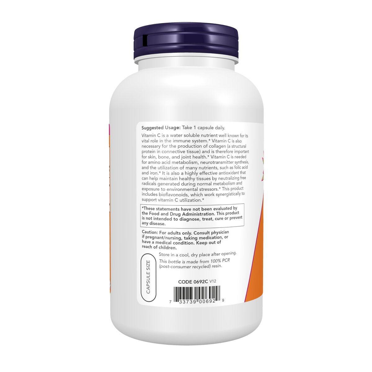 NOW Foods Supplements, Vitamin C-1,000 with 100 mg of Bioflavonoids, Antioxidant Protection*, 250 Veg Capsules - görsel 5