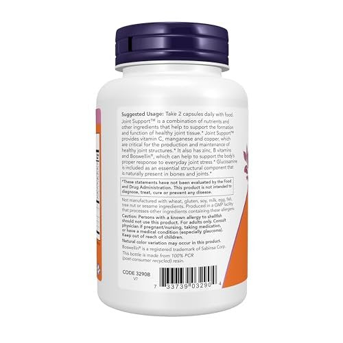 NOW Foods Supplements, Joint Support™ with – Comprehensive Joint Support: The triple-action formula combines – Image 1