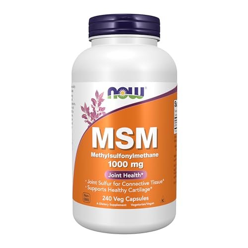 NOW Supplements, MSM (Methylsulfonylmethane) – High Potency: Each capsule contains 1,000 mg of pure MSM, offering – Image 2