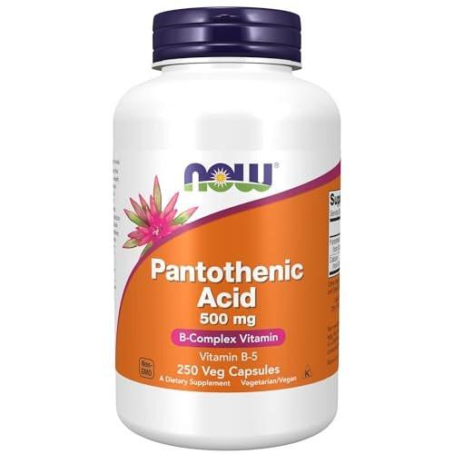 NOW Foods Supplements, Pantothenic Acid (Vitamin B-5) 500 mg, B-Complex Vitamin, 250 Capsules - görsel 4