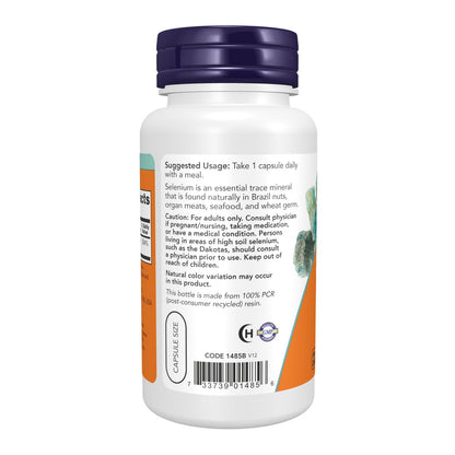 NOW Foods Supplements, Selenium (L-Selenomethionine) 200 mcg, Essential Mineral, 90 Veg Capsules