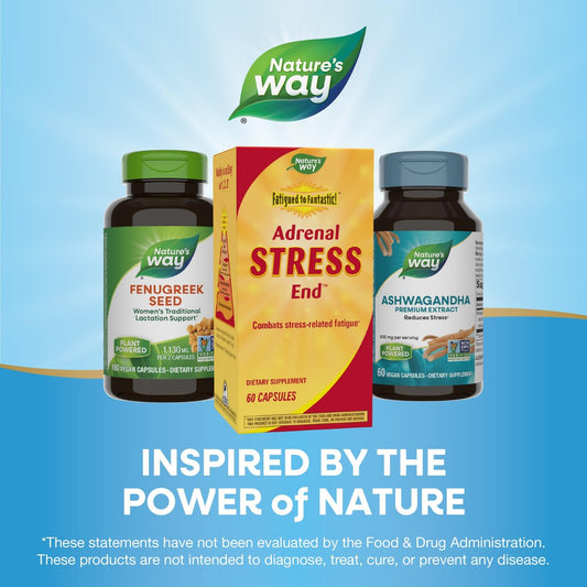 Nature's Way Fatigued to Fantastic! Adrenal Stress End, Stress-Related Fatigue Support*, 60 Count