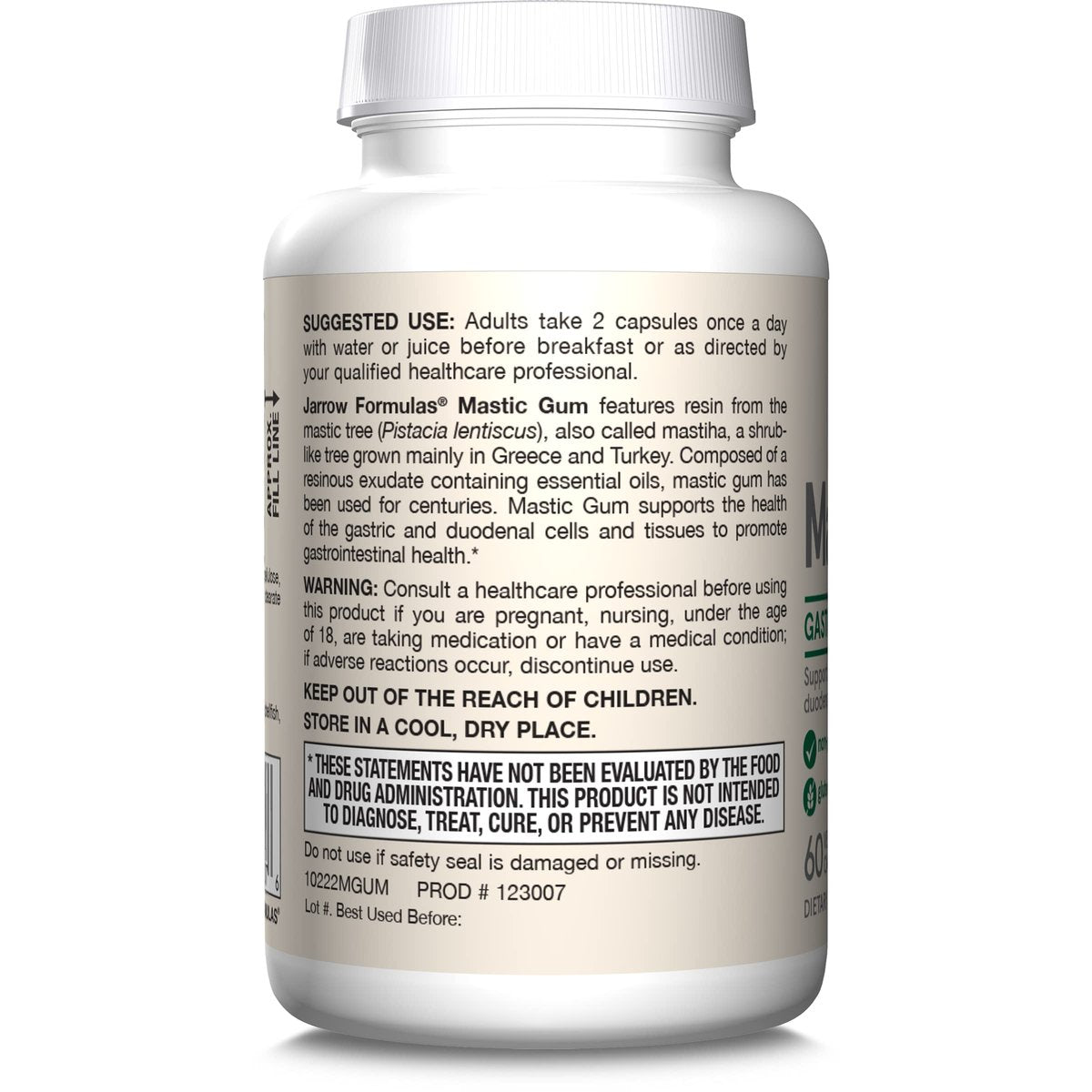 Jarrow Formulas Mastic Gum 1000 mg - 60 Veggie Caps - Mastic Gum Capsules Supporting Stomach and Duodenal Health - 30 Servings - görsel 3