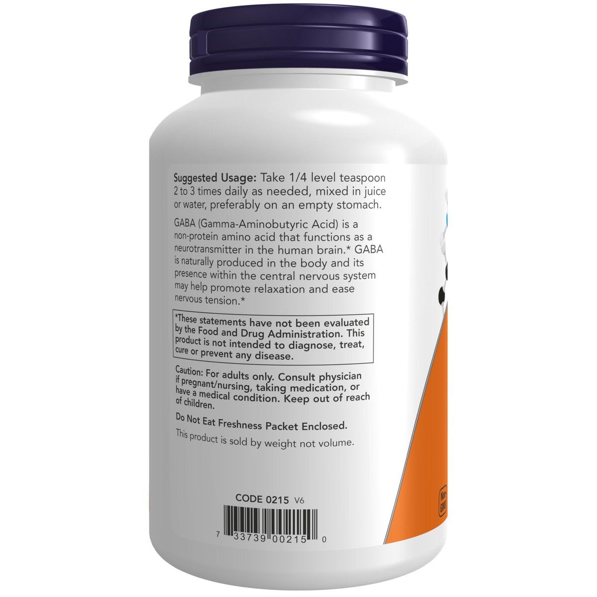 NOW Foods Supplements, GABA (Gamma-Aminobutyric Acid) Powder, Neurotransmitter Support*, 6-Ounce - görsel 3