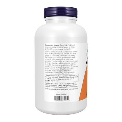 NOW Foods Supplements, Glycine Pure Powder, Promotes Restful Sleep*, Neurotransmitter Support*, 1-Pound