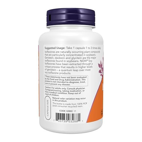 NOW Foods Supplements, Soy Isoflavones, 60 mg (Plant Compounds Particularly Concentrated in Soybeans, like Genistein, Daidzein and Glycitein), 120 Veg Capsules - görsel 6