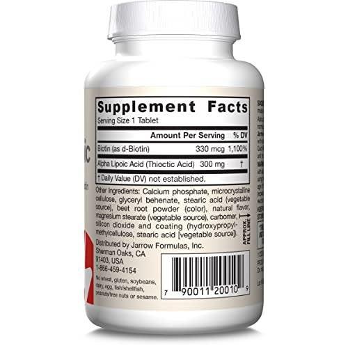 Jarrow Formulas® Alpha Lipoic Sustain with Biotin, 300 mg Alpha Lipoic Acid, Universal Antioxidant, Dietary Supplement, 60 Vegan Tablets, Up to a 60 Day Supply - görsel 10