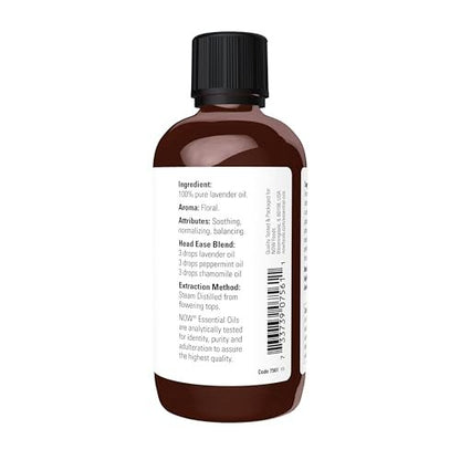 NOW Essential Oils, Lavender Oil, Soothing – Soothing Aromatherapy: Lavender oil is widely used for its relaxing – Image 2
