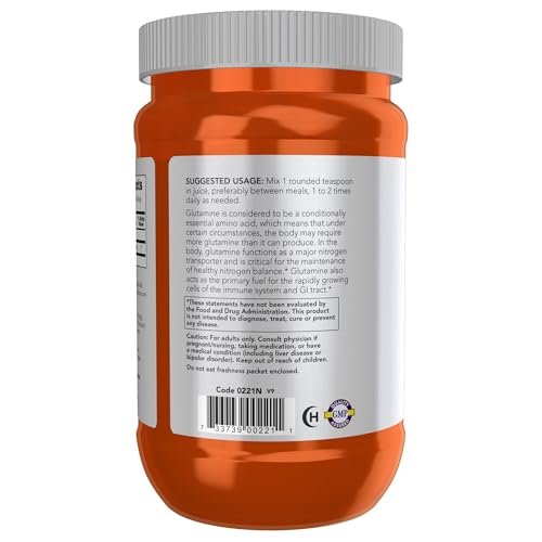 NOW Foods Sports Nutrition, L-Glutamine Pure Powder, Nitrogen Transporter, Amino Acid, 1-Pound - görsel 5