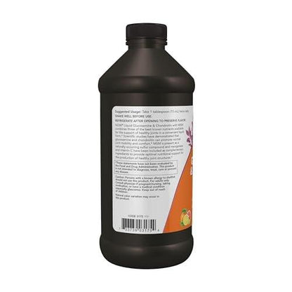 NOW Supplements, Glucosamine & Chondroitin with MSM, Liquid, Joint Health, Mobility and Comfort*, 16-Ounce