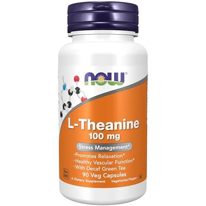 NOW Foods Supplements, L-Theanine 100 mg – Non-Drowsy Calm: Unlike many calming supplements, L-Theanine supports a – Image 2