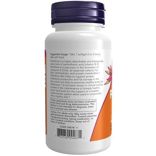 NOW Foods Supplements, Pantethine (Coenzyme A Precursor) 300 mg, Cardiovascular Health*, 60 Softgels - görsel 2