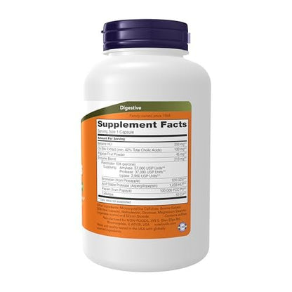 NOW Foods Super Enzymes - Formulated with – Comprehensive Enzyme Blend: Includes bromelain (from pineapple), – Image 1