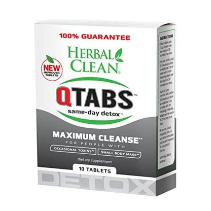 Herbal Clean QTabs Same-Day Detox – Portable & Discreet, 10 Tablets