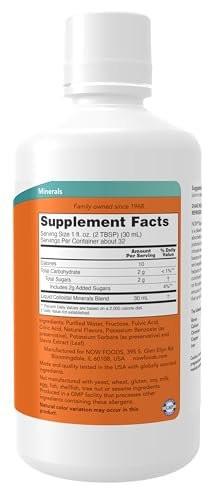 NOW Foods Colloidal Minerals Liquid, Plant Derived, Essential Trace Minerals, Raspberry, 32 oz - görsel 4