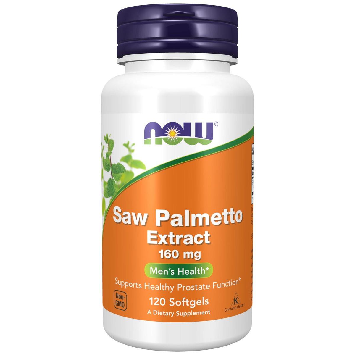 NOW Foods Supplements, Saw Palmetto Extract (Serenoa repens) 160 mg, Men's Health*, 120 Softgels - görsel 4