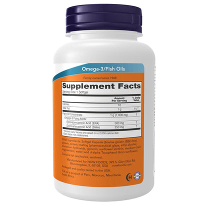 NOW Foods Ultra Omega-3 Molecularly Distilled and Enteric Coated, 90 Softgels