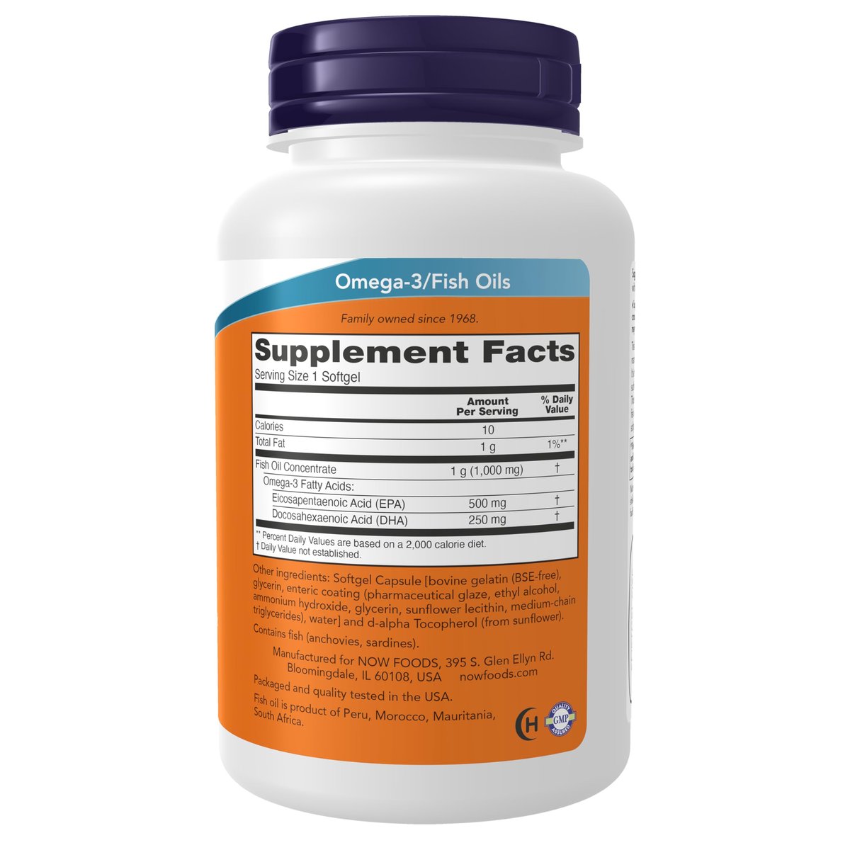 NOW Foods Ultra Omega-3 Molecularly Distilled and Enteric Coated, 90 Softgels - görsel 3
