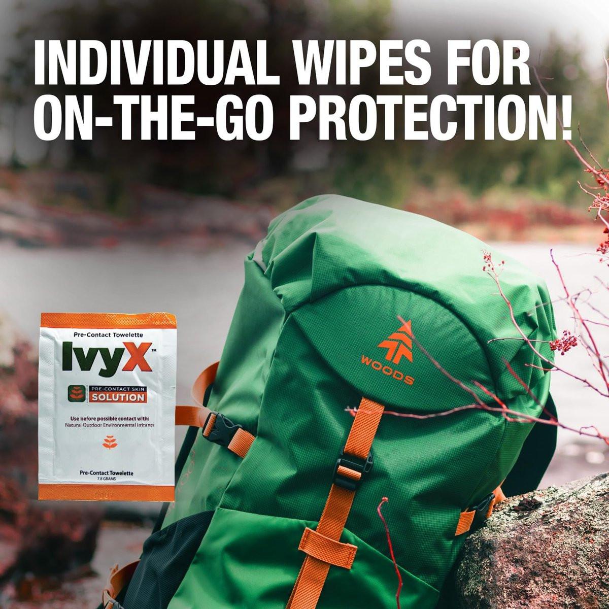 CoreTex Ivy X Pre-Contact Poison Ivy Wipes - Pack of 25 Single-Use Barrier Wipes to Help Prevent Itchy Rashes - Also Works on Poison Oak & Sumac Oils - Quick Dry & Chalk-Free Formula - görsel 1