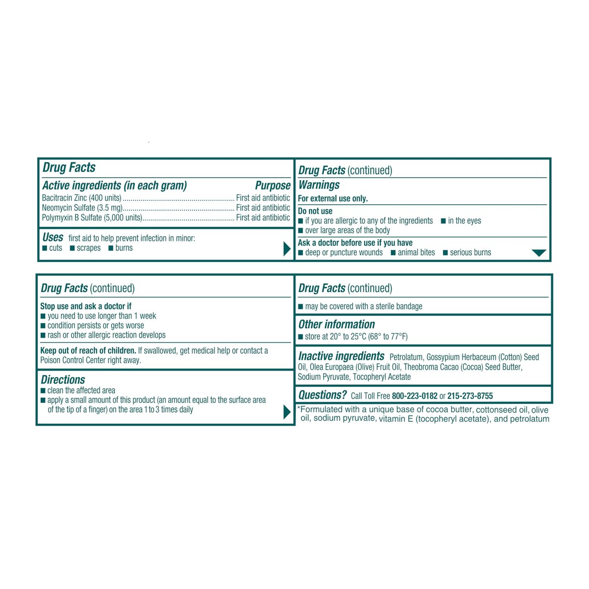Neosporin Simply Formula 3-Ingredient First Aid Antibiotic Ointment and Wound Care Treatment with Bacitracin Zinc and Polymyxin B Sulfate, Preservative-, Paraben- and Neomycin-Free, 0.5 oz - görsel 5
