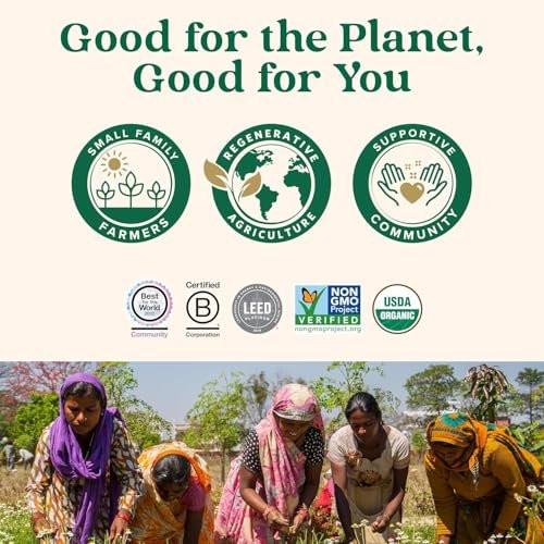 ORGANIC INDIA Psyllium Herbal Powder - Whole Husk Fiber, Vegan, Gluten-Free, USDA Certified Organic, Non-GMO, Soluble & Insoluble Fiber Source - 12 Oz Canister (Pack of 1) - görsel 7