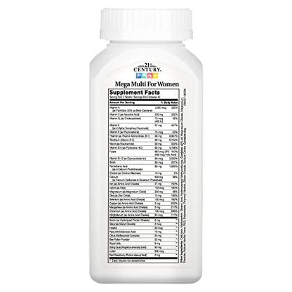 21st Century Mega Multi for Women Tablets, – Antioxidant Support: Includes antioxidants such as vitamin C and E to – Image 2