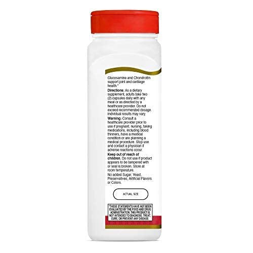 21st Century Glucosamine 250 mg and Chondroitin 200 mg Capsules, 120 Count - görsel 6