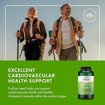 Swanson Psyllium Husk Dietary Fiber Supplement 610 mg 300 Capsules