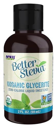 NOW Foods Better Stevia Liquid Glycerite, Zero-Calorie Liquid Sweetener, Low Glycemic Impact, Certified Non-GMO, 2-Ounce - görsel 1