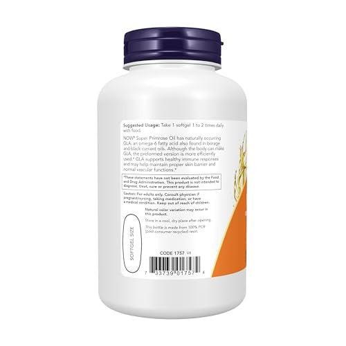 NOW Foods Super Primrose 1300 mg with Naturally Occurring GLA, 120 Softgels - görsel 3