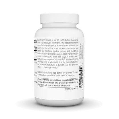 Source Naturals Vitamin D-3, Bioactive Form for Bone & Immune Health*, 50 mcg (2000 IU) - 200 Capsules
