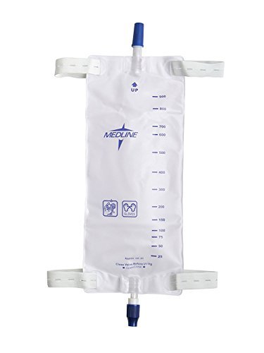 Medline Leg Bags with Twist Valve - Large Latex Bladder Control Device