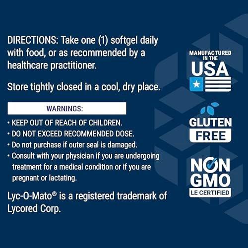 Life Extension Mega Lycopene, Prostate Health, Arterial Health, Antioxidant Defense, Gluten-Free, Non-GMO, 90 Softgels - görsel 1