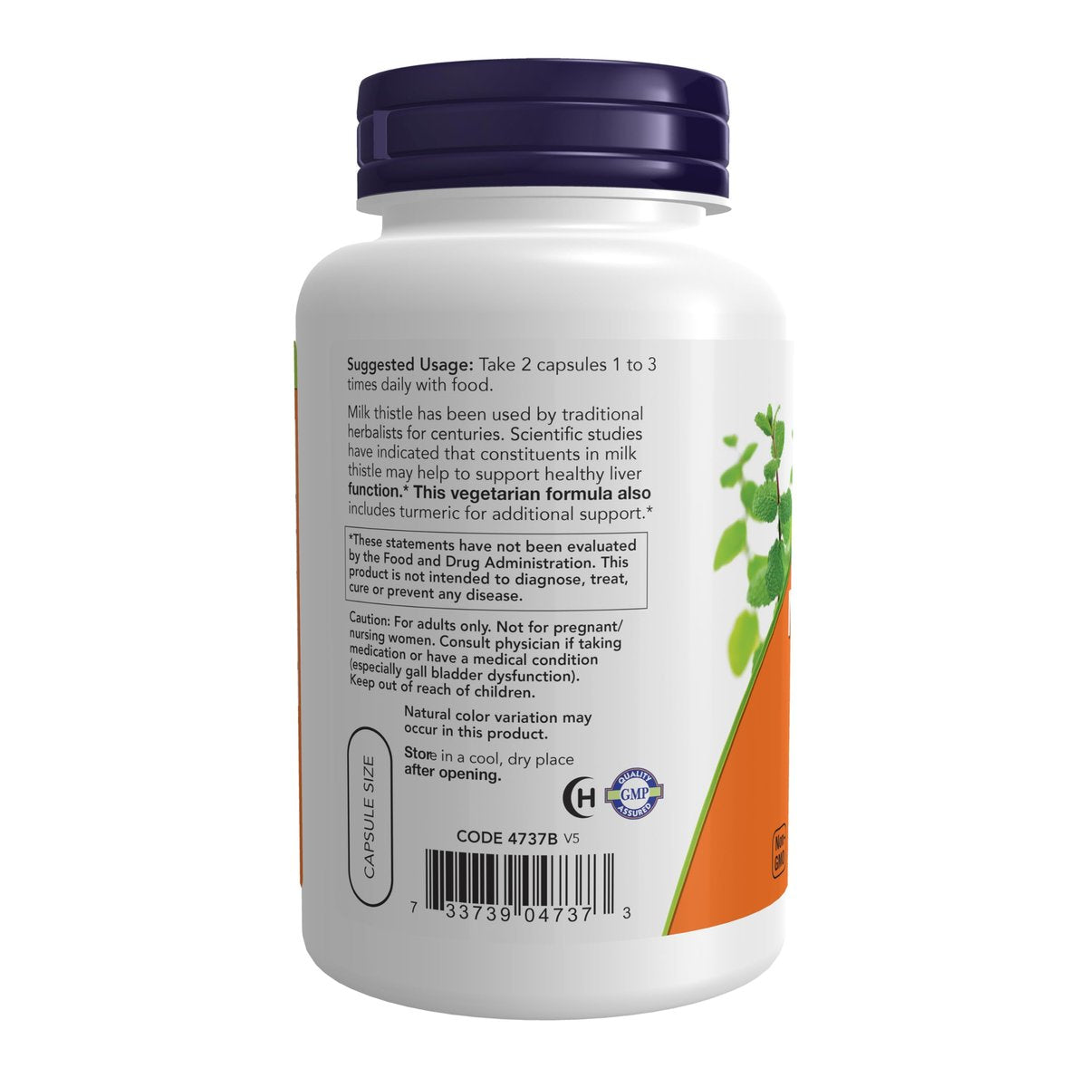 NOW Foods Supplements, Silymarin Milk Thistle Extract 150 mg with Turmeric, Supports Liver Function*, 120 Veg Capsules - görsel 5