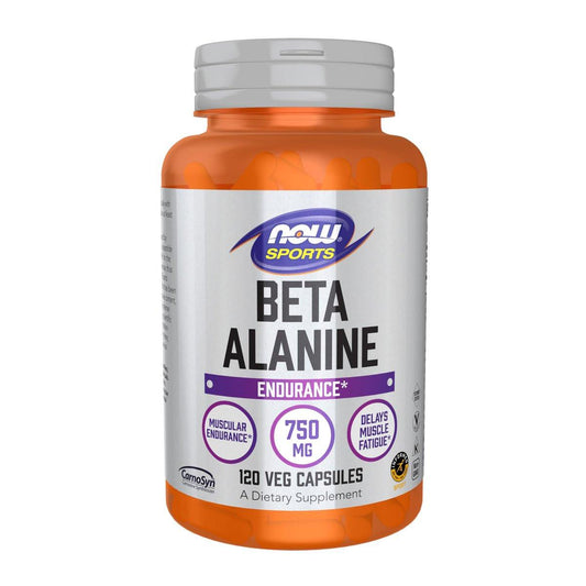 NOW Foods Sports Nutrition, Beta-Alanine 750 mg, Delays Muscle Fatigue*, Endurance*, 120 Veg Capsules