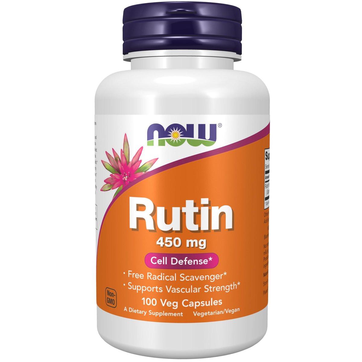NOW Foods Supplements, Rutin (Sophora japonica) 450 mg, Free Radical Scavenger*, Cell Defense*, 100 Veg Capsules - görsel 2
