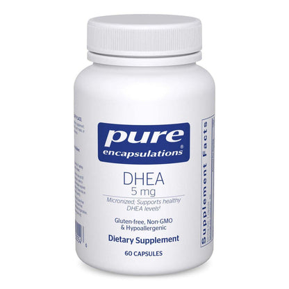 Pure Encapsulations DHEA 5 mg - Immune Support & Hormones Balance - Micronized DHEA - Gluten Free & Vegan - 60 Capsules