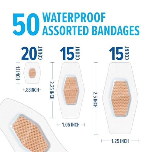 Nexcare Waterproof Clear Bandages, Covers And Protects, Assorted Sizes, 3 Packs, 150 Count - görsel 4