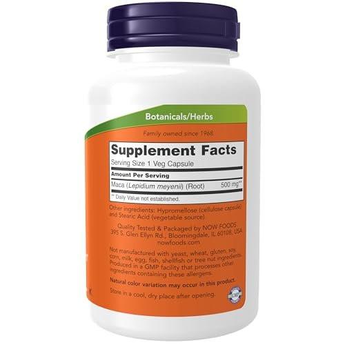 NOW Foods Supplements, Maca (Lepidium meyenii) 500 mg, For Men and Women, Reproductive Health*, 250 Veg Capsules - görsel 4