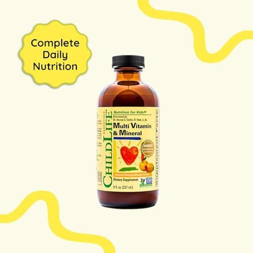 CHILDLIFE ESSENTIALS Kids Multivitamin & Mineral - Vitamins for Kids, Liquid Multivitamin Supplement for Toddler & Baby Wellness - Natural Orange & Mango Flavor, 8 Fl Oz (Pack of 1) - görsel 2