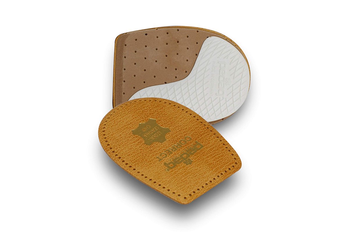 pedag Correct | German Made Medial and Lateral Wedge Heel Straightener Insert | for Pronation and Supination, Knock Knee Pain, Bow Legs | Vegetable Tanned Leather | Extra Large (Men 11L to Men 13) - görsel 3