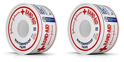 Band-Aid Brand of First Aid Products 100% Waterproof Self-Adhesive Medical Tape Roll to Secure Bandages, Durable First Aid Wound Care Bandaging Tape, 1 Inch by 10 Yards (Pack of 2)