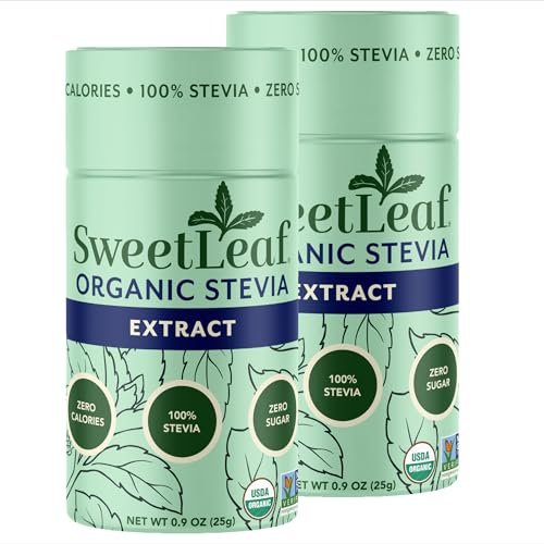 SweetLeaf Organic Pure Stevia Powder Shaker Jar - Zero Calorie Sweetener with Pure Stevia Leaf Extract, No Artificial Sweetener Additive, Sugar Free, Keto Friendly, Gluten Free - 0.9 Oz (Pack of 2) - görsel 2