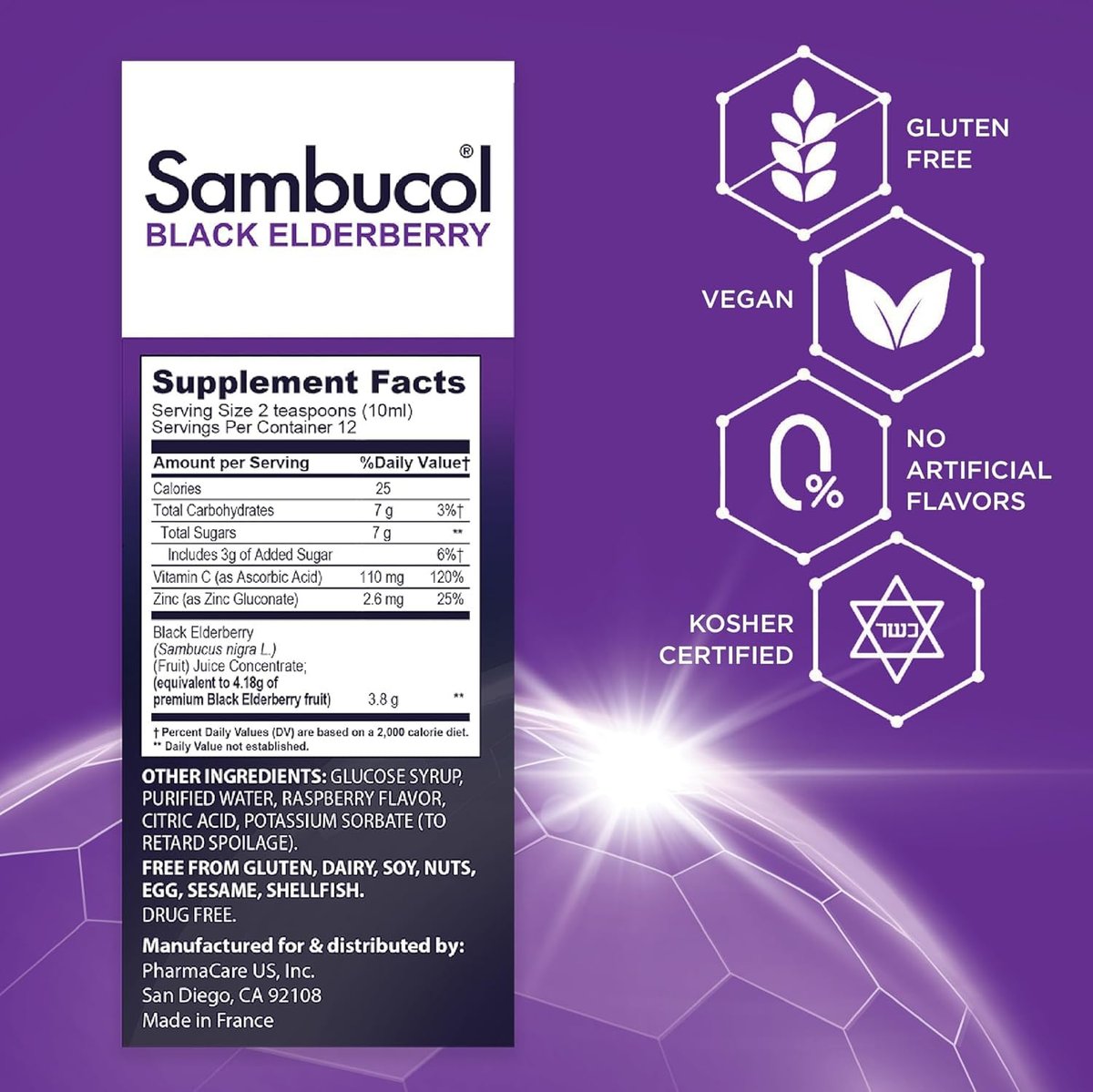 Sambucol Black Elderberry Syrup Original Formula, 7.8 Ounce Bottle - görsel 10