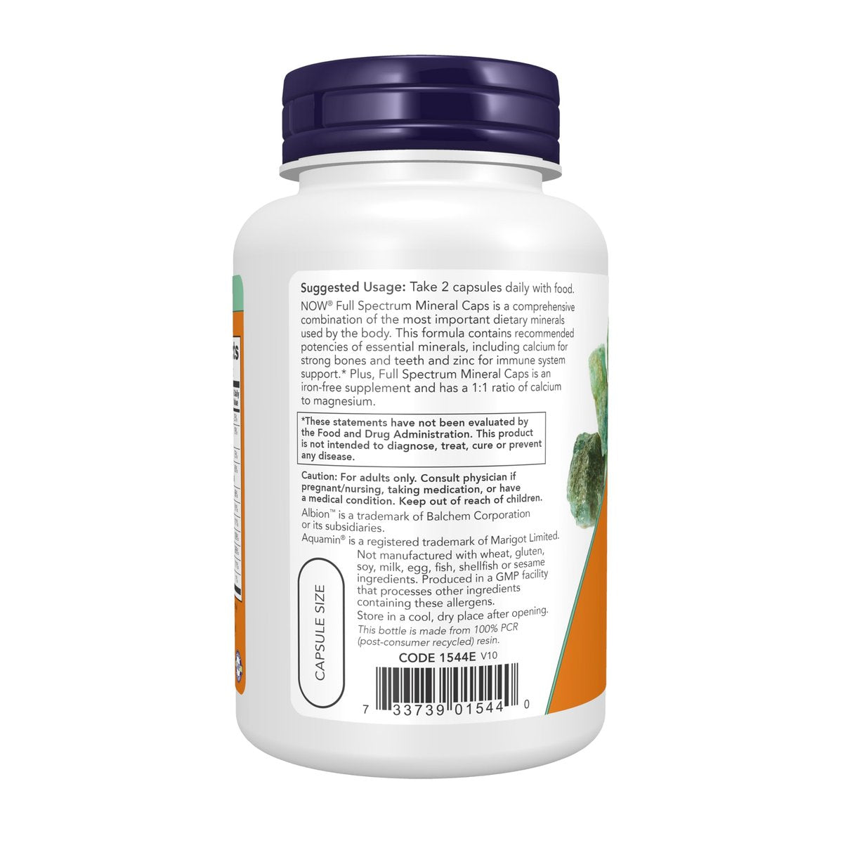 NOW Supplements, Full Spectrum Mineral Caps, Multi Mineral Formula, 120 Veg Capsules - görsel 6