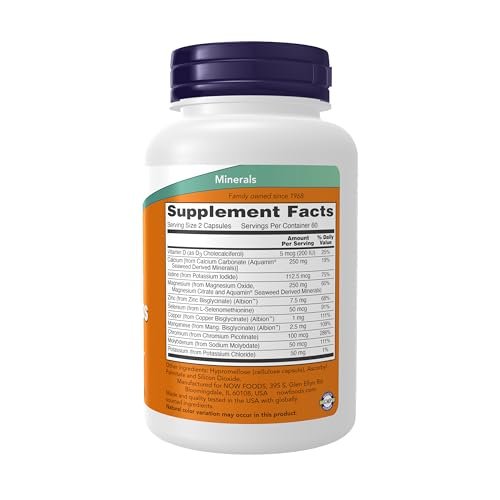 NOW Supplements, Full Spectrum Mineral Caps, Multi Mineral Formula, 120 Veg Capsules - görsel 3