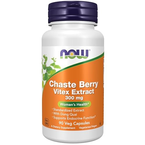 NOW Supplements, Chaste Berry Vitex Extract 300 mg with Dong Quai, Women's Health*, 90 Veg Capsules - görsel 2