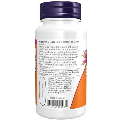 NOW Foods Supplements, Vitamin E-1,000 IU Mixed Tocopherols, Antioxidant Protection*, 50 Softgels - görsel 1