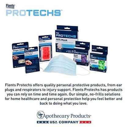 Flents Protechs Foam Ear Plugs for Sleeping, Snoring, Traveling, Concerts, Construction & Studying, Ultra Soft & Comfortable, Blue, 10 Pairs, NRR 32 Hearing Protection for Loud Noise